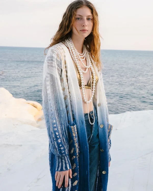 Femmes Mes Demoiselles Paris Manteau Blue Belle